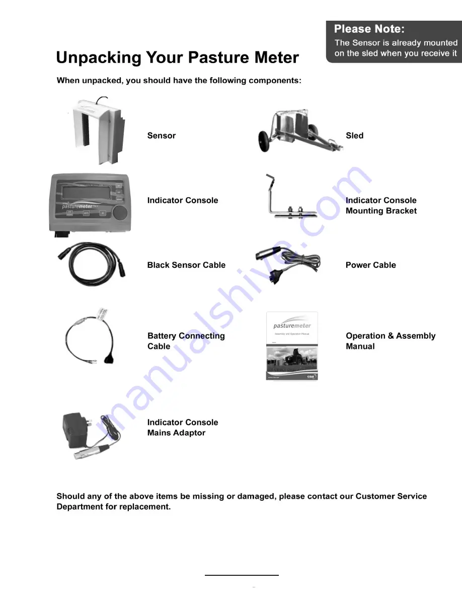 C-Dax Pasture Meter Assembly And Operation Manual Download Page 9