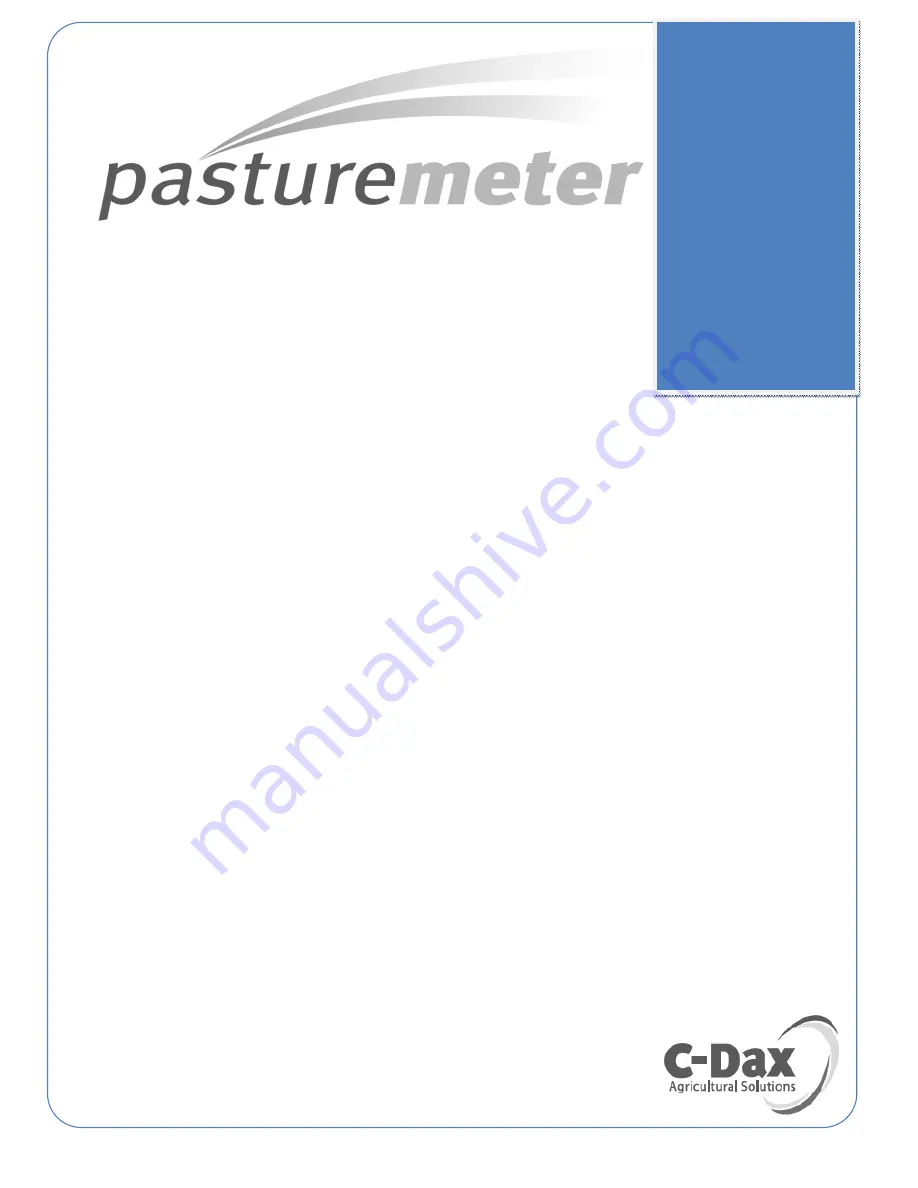 C-Dax Pasture Meter Assembly And Operation Manual Download Page 10