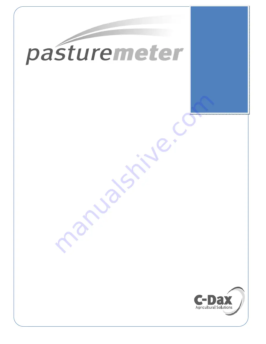 C-Dax Pasture Meter Assembly And Operation Manual Download Page 50