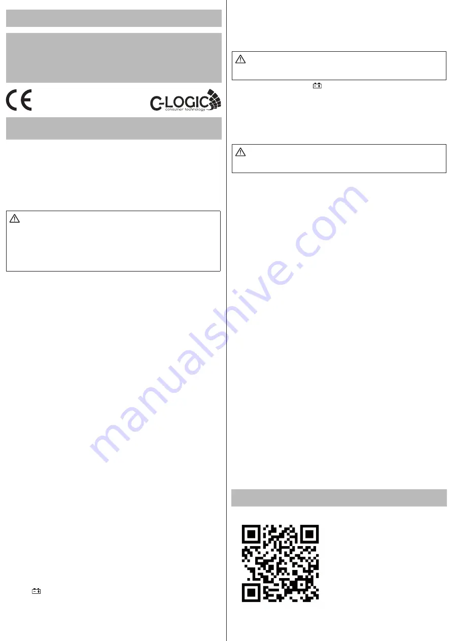 C-LOGIC 8500 Instruction Manual Download Page 1