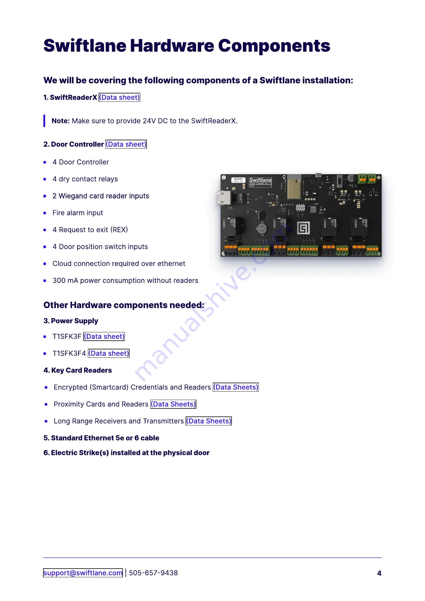 c SwiftreaderX Installation Manual Download Page 4