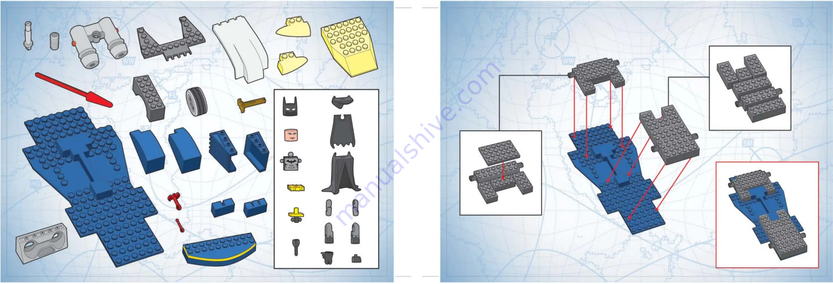 C3 BATMOBILE WITH DARK KNIGHT BATMAN Assembly Manual Download Page 2