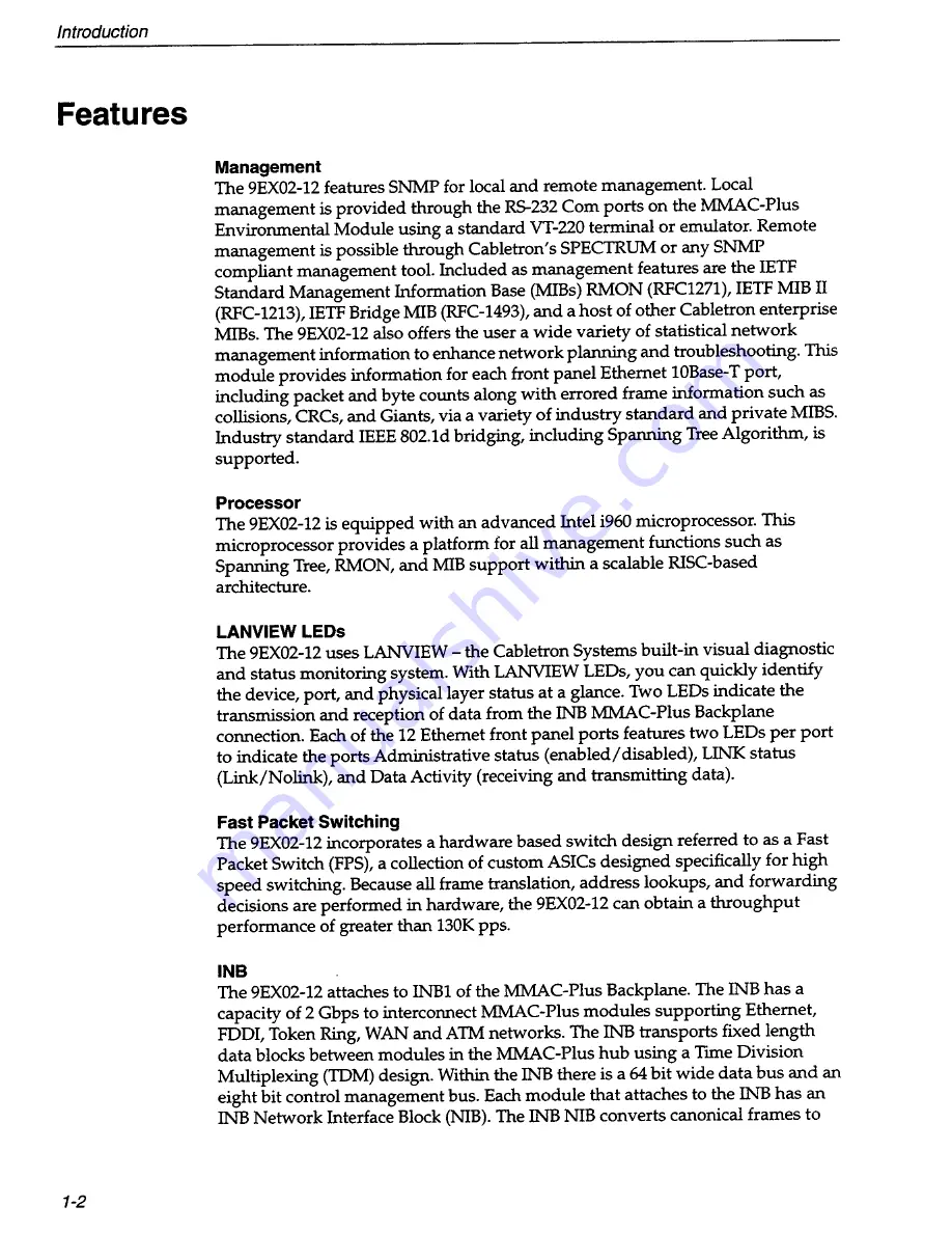 Cabletron Systems MMAC-Plus 9EX02-12 User Manual Download Page 8