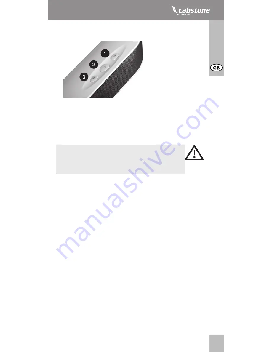 cabstone CAB SOUNDBAR BLACK 95041 User Manual Download Page 11