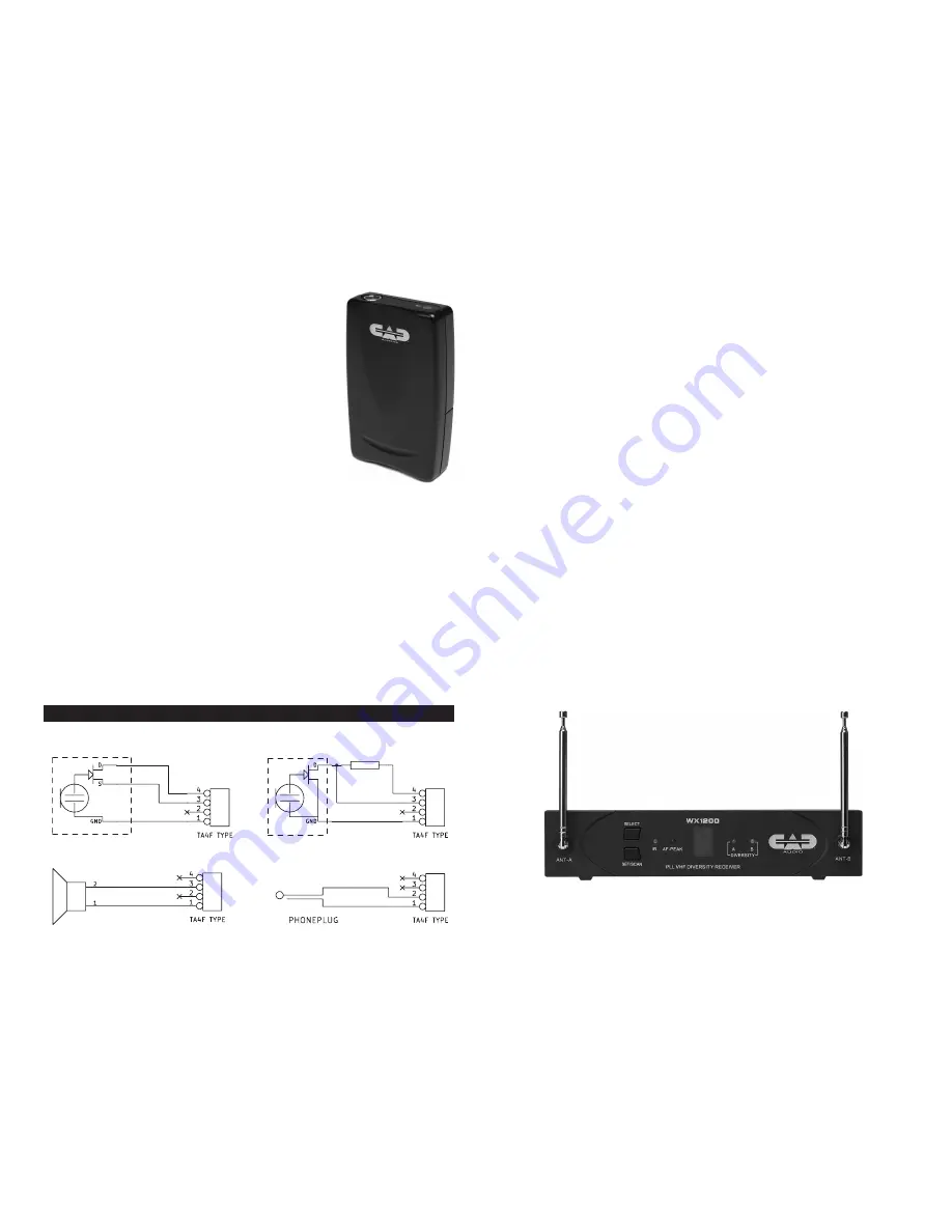 CAD Audio StagePass WX1200 Manual And Quick Start-Up Manual Download Page 3