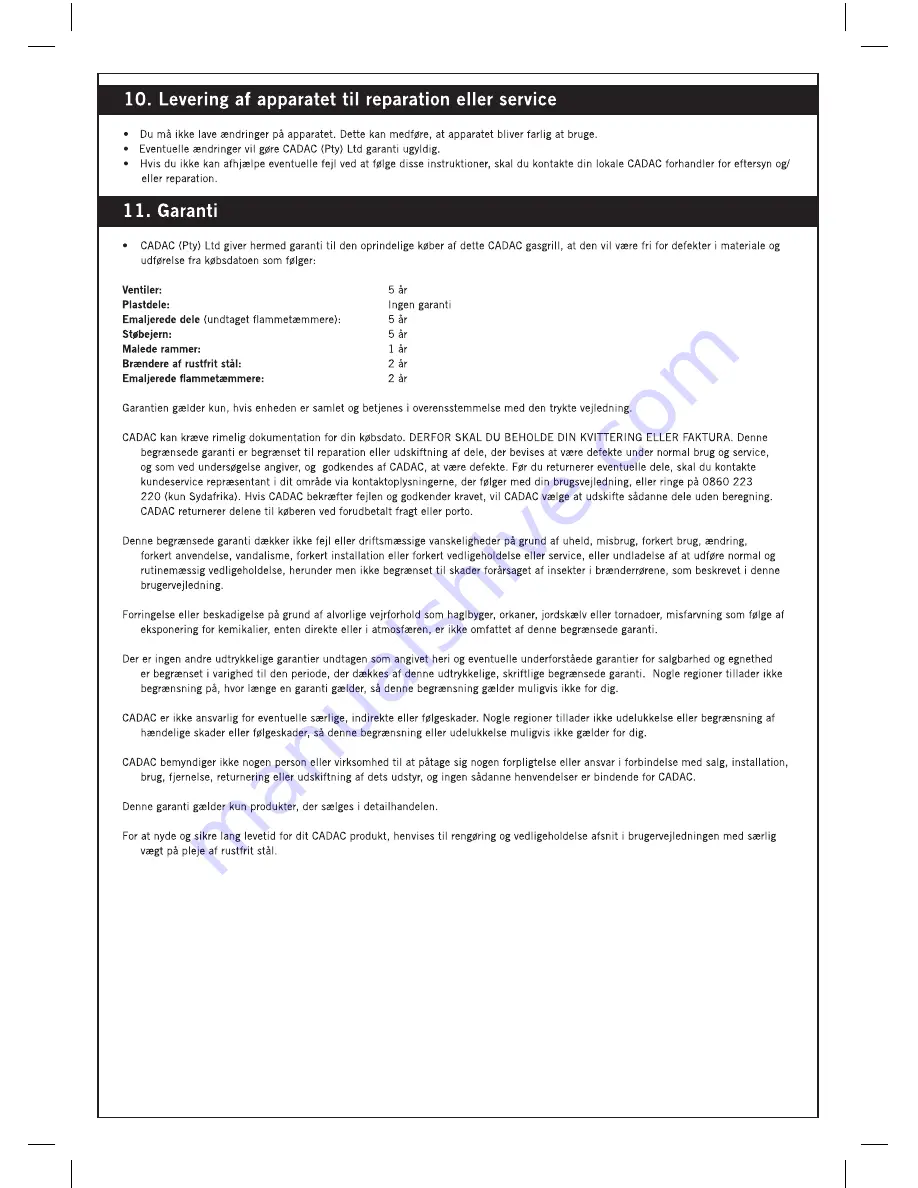 Cadac 98731 User Instructions Download Page 27