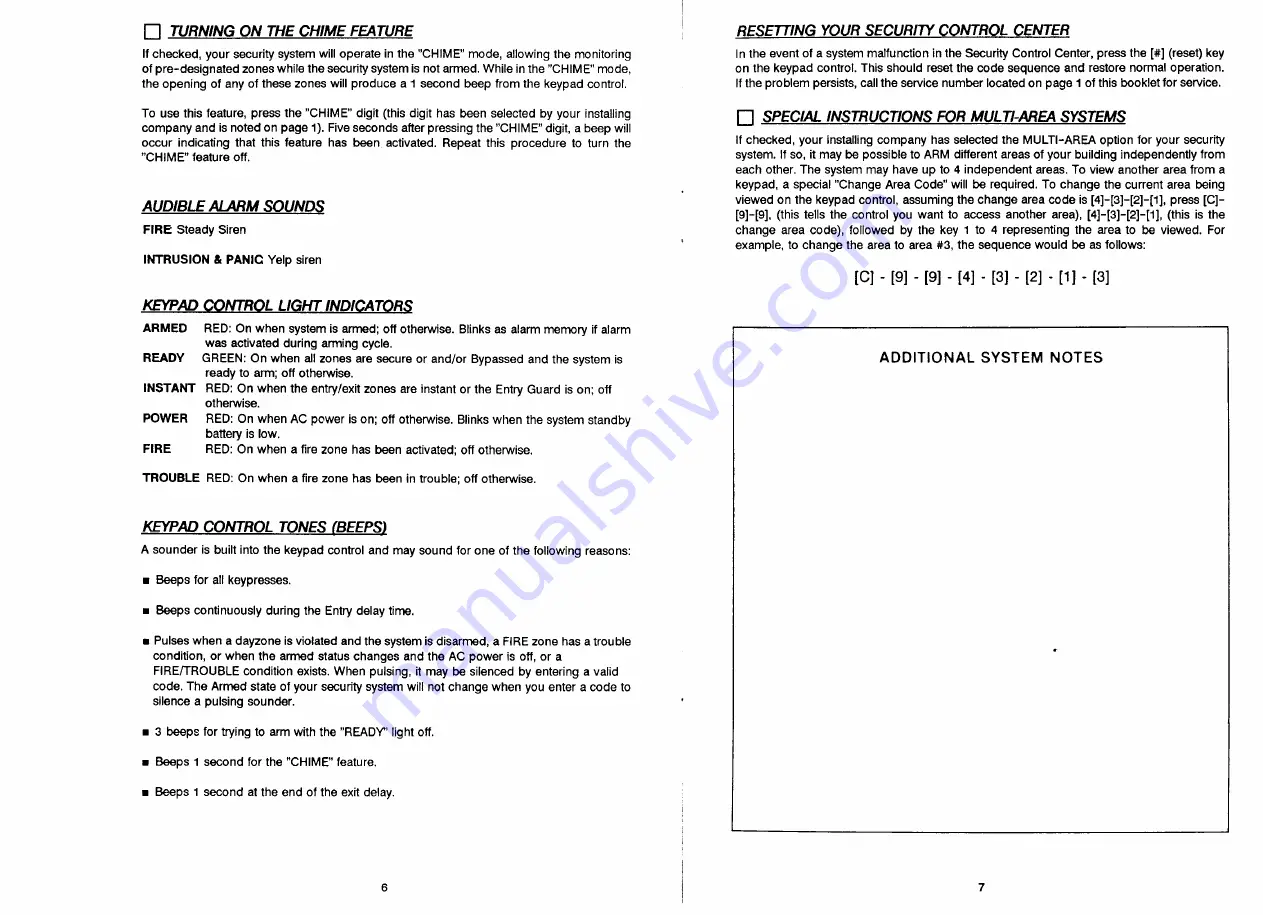 Caddx-Caddi Controls Ranger 9000E Operating Instructions Manual Download Page 5