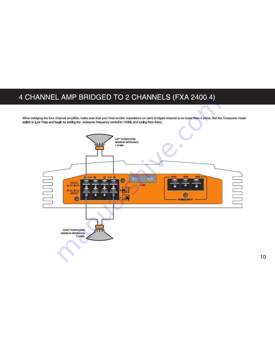 Cadence FXA 2500.1D Owner'S Manual Download Page 11