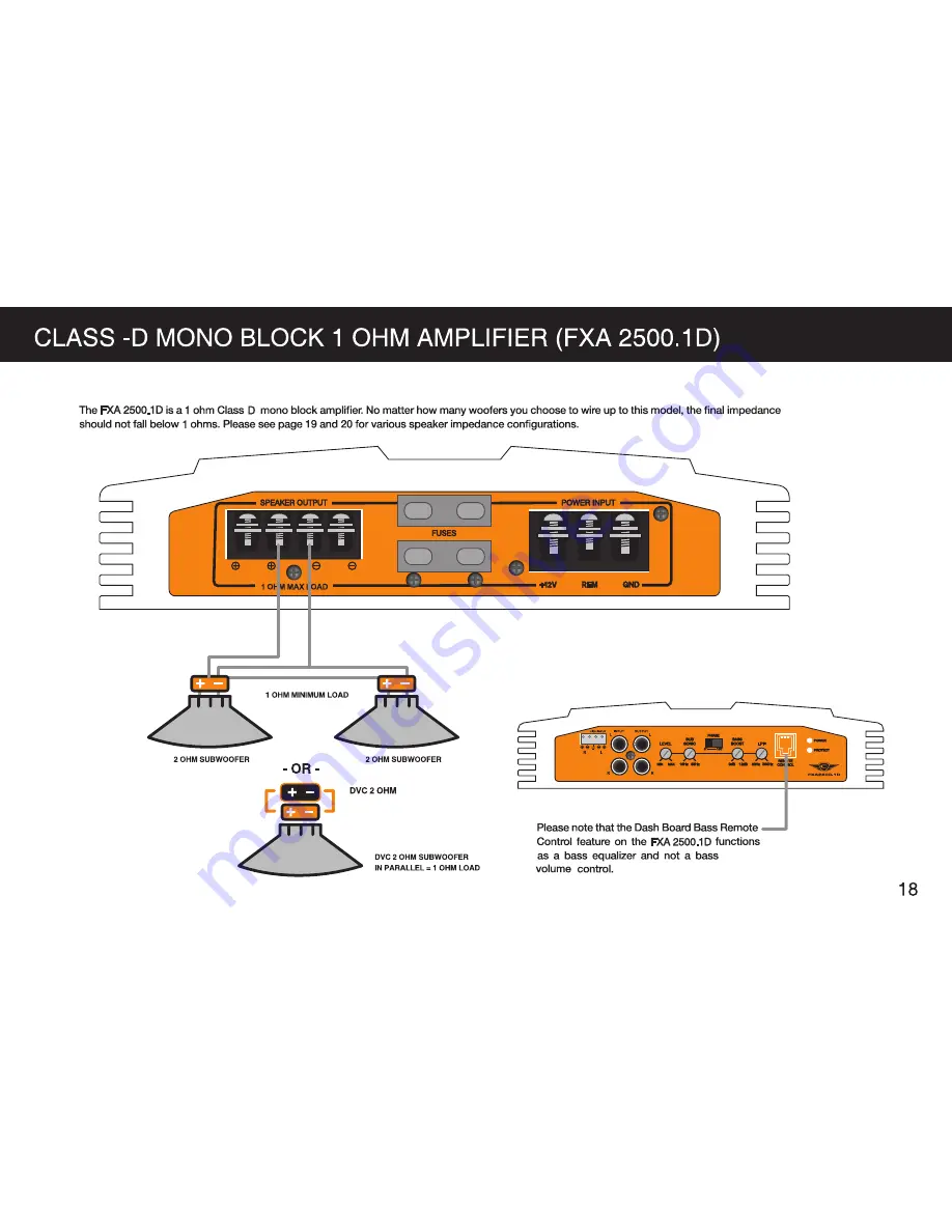 Cadence FXA 2500.1D Owner'S Manual Download Page 19