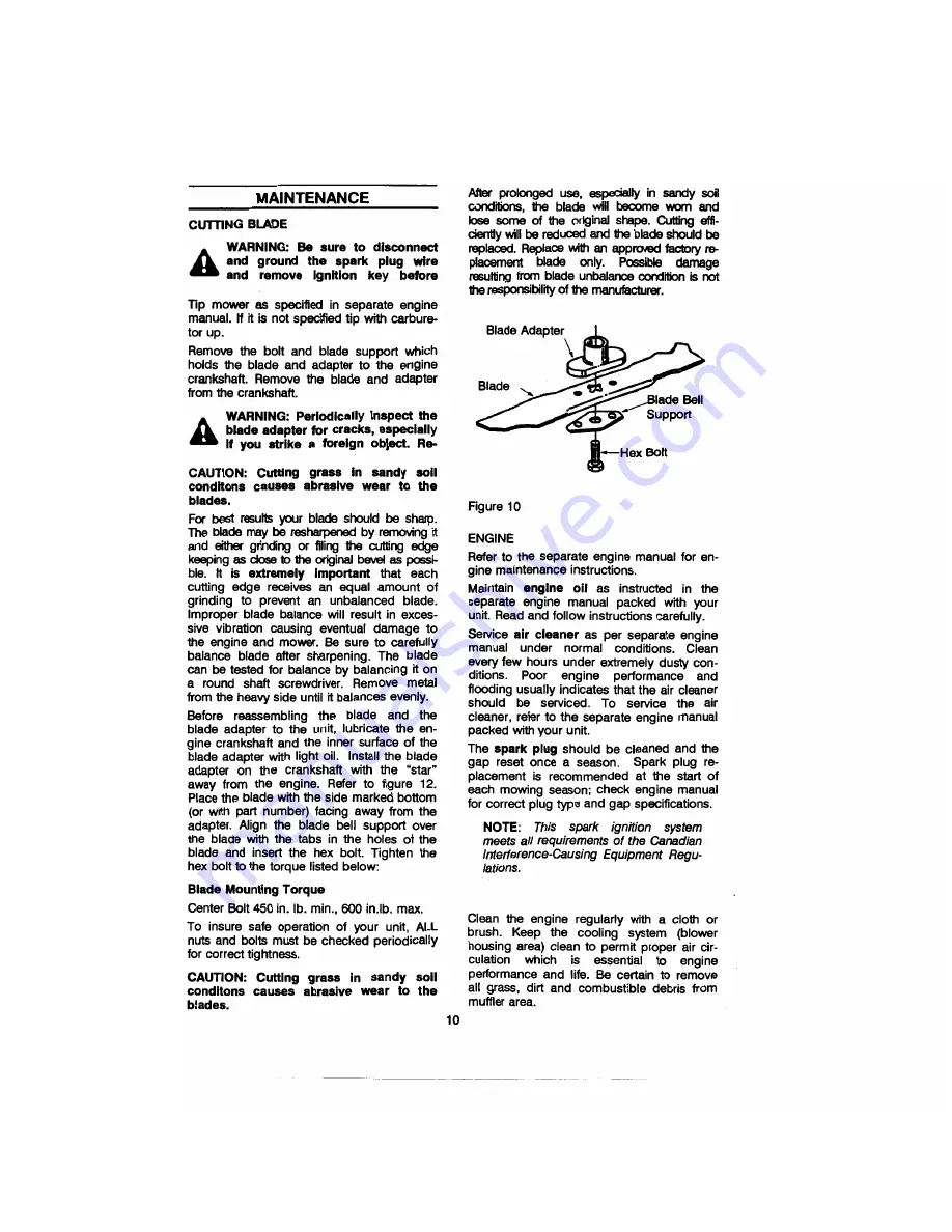 Cadet 106 Owner'S Manual Download Page 10