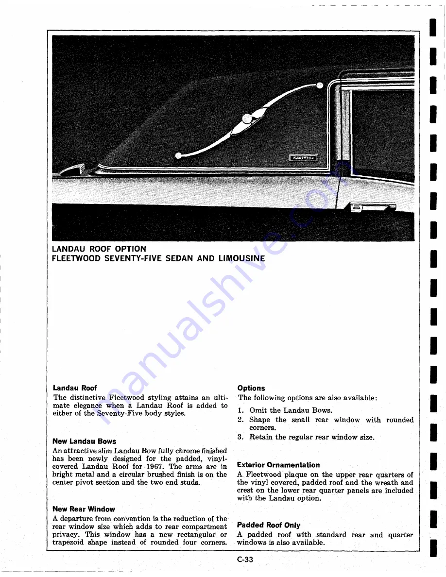 Cadillac 1967 Calais Coupe Data Book Download Page 70