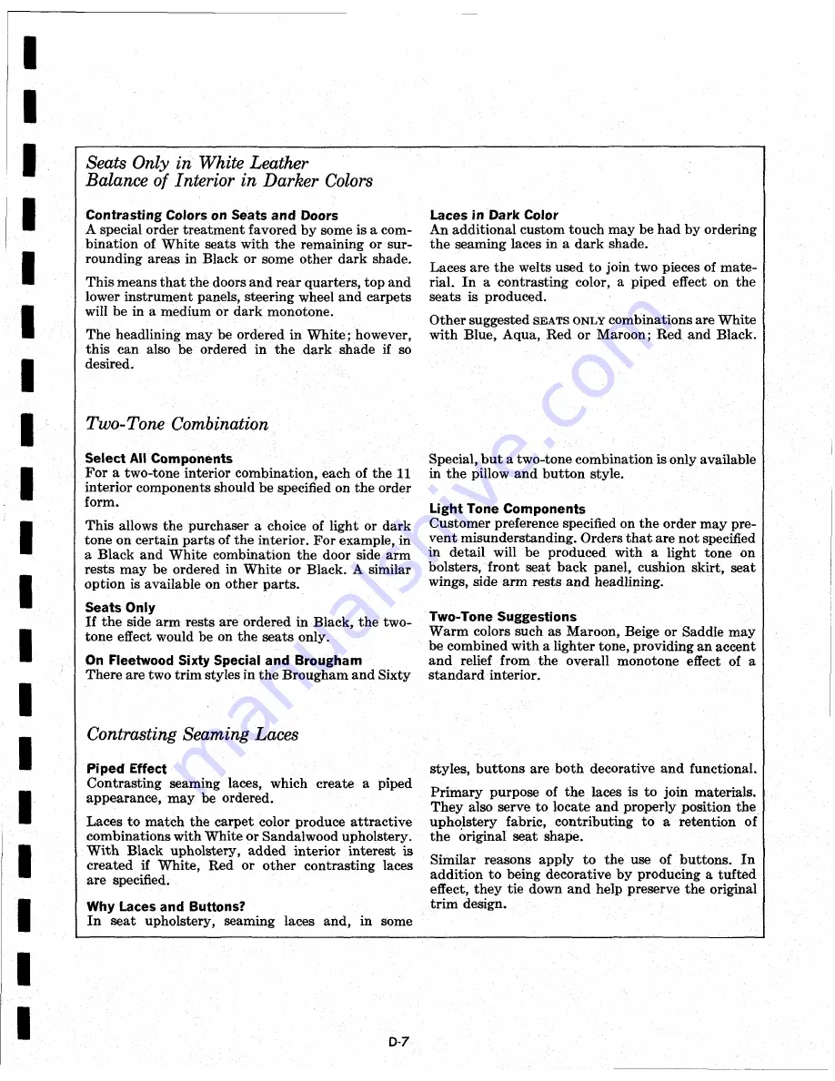 Cadillac 1967 Calais Coupe Data Book Download Page 77