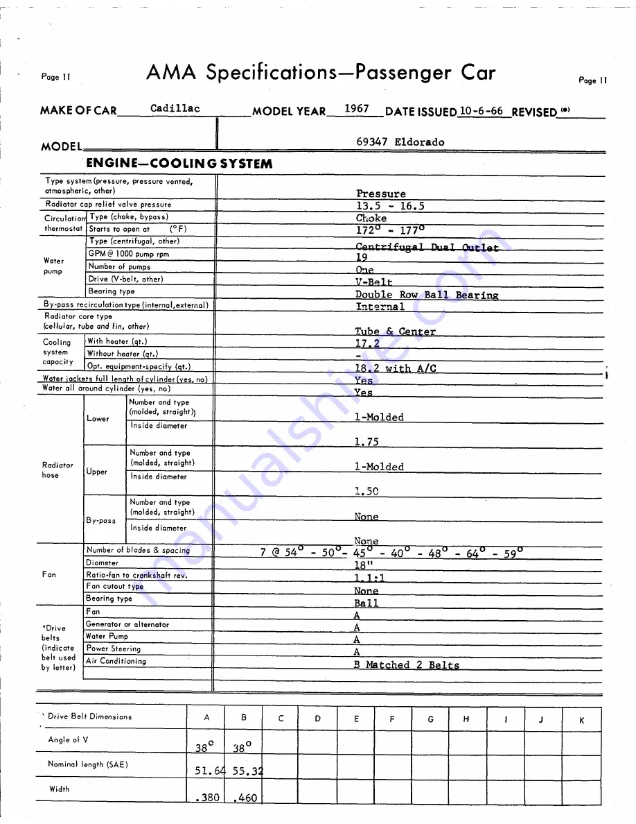 Cadillac 1967 Calais Coupe Data Book Download Page 239