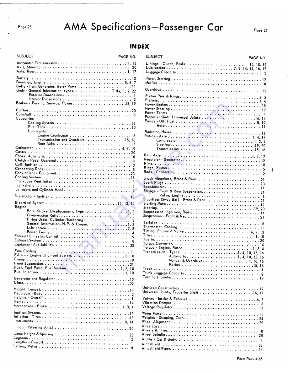 Cadillac 1967 Calais Coupe Data Book Download Page 255