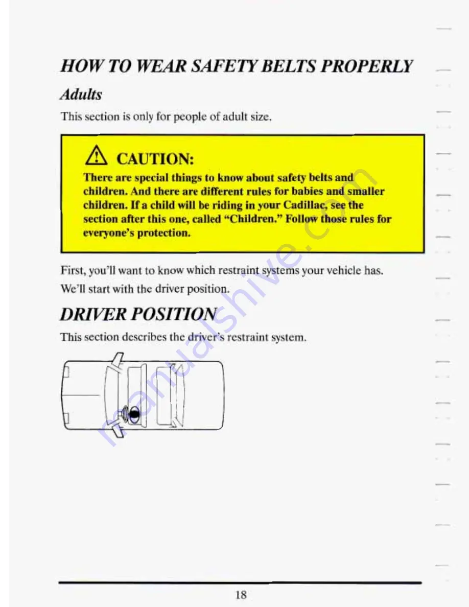 Cadillac 1993 DE VILLE Owners Literature Download Page 31