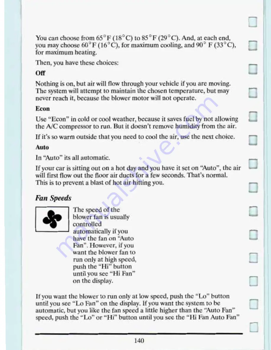 Cadillac 1993 DE VILLE Owners Literature Download Page 153