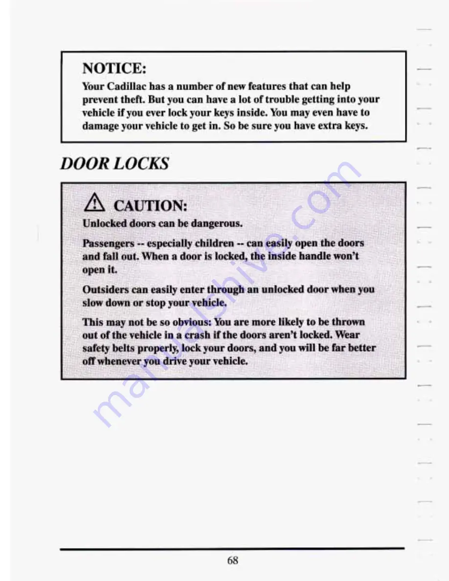 Cadillac 1994 Eldorado Owners Literature Download Page 80