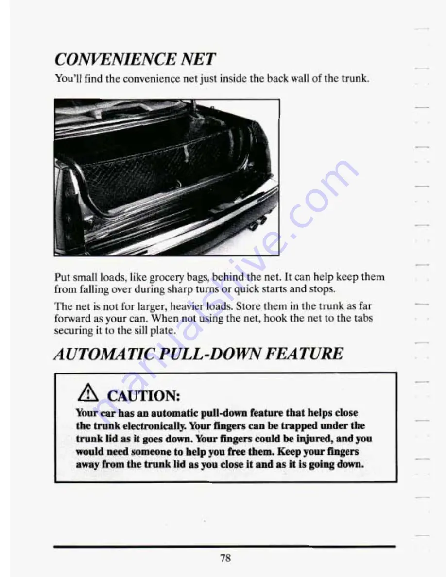 Cadillac 1994 Eldorado Owners Literature Download Page 90