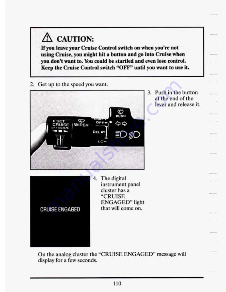 Cadillac 1994 Eldorado Owners Literature Download Page 122