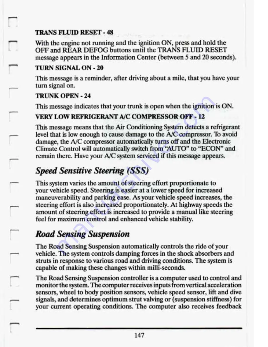 Cadillac 1994 Eldorado Owners Literature Download Page 159