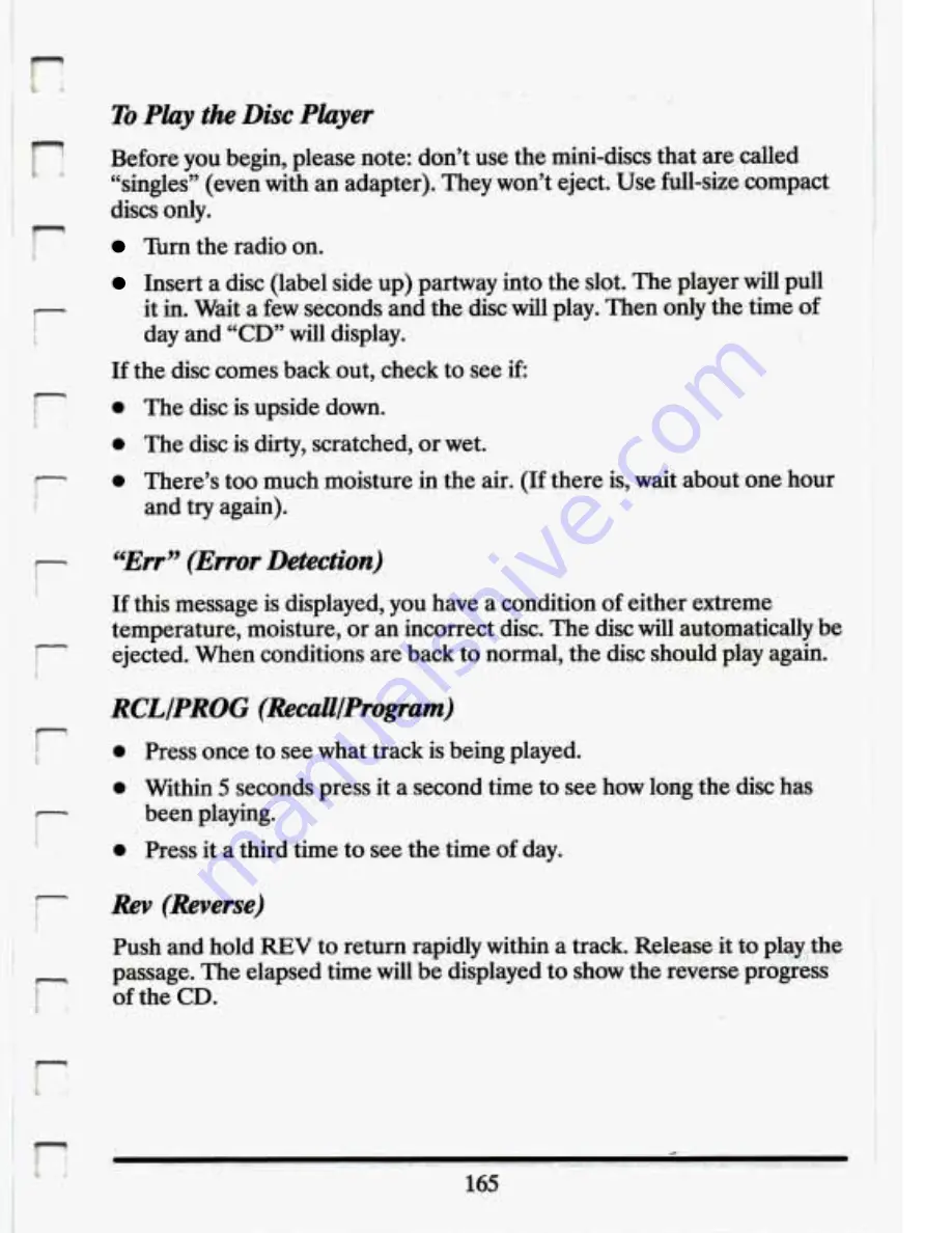 Cadillac 1994 Eldorado Owners Literature Download Page 177