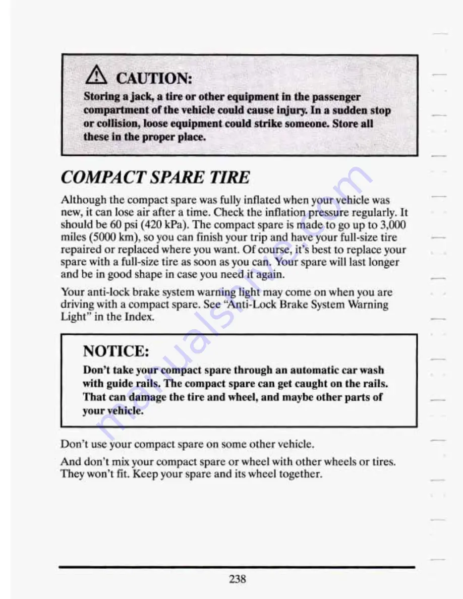 Cadillac 1994 Eldorado Owners Literature Download Page 250