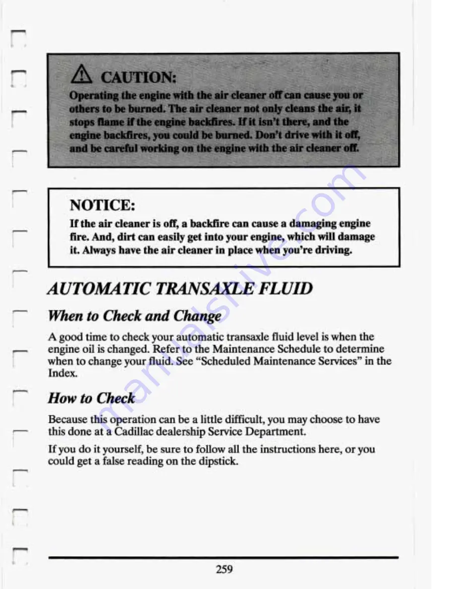 Cadillac 1994 Eldorado Owners Literature Download Page 271