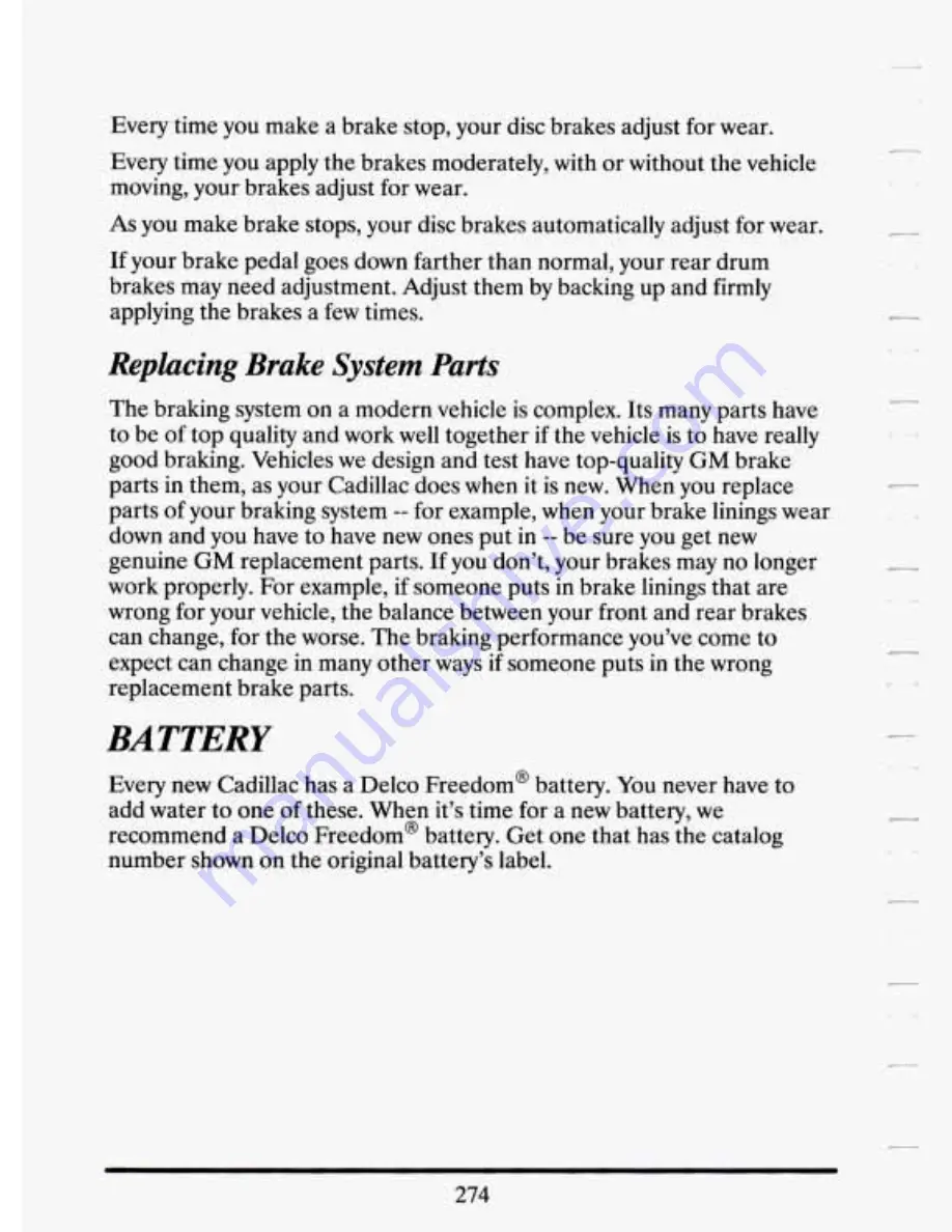 Cadillac 1994 Eldorado Owners Literature Download Page 286