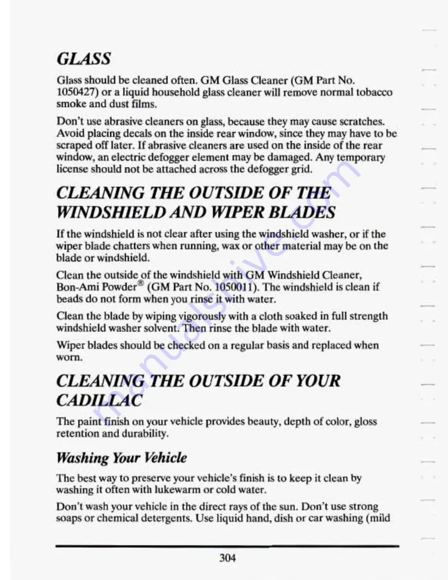 Cadillac 1994 Eldorado Owners Literature Download Page 316