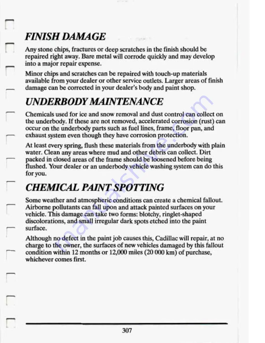 Cadillac 1994 Eldorado Owners Literature Download Page 319