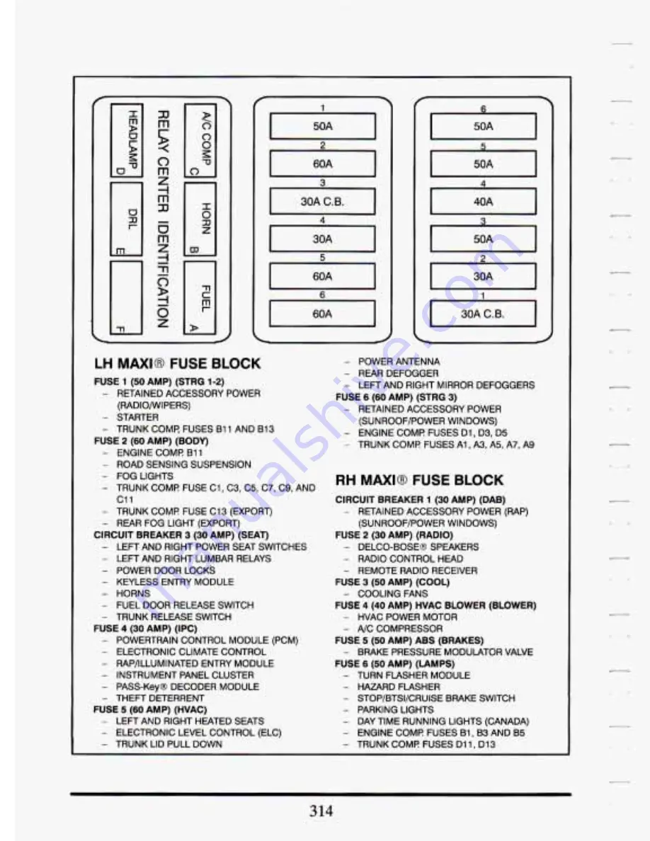 Cadillac 1994 Eldorado Owners Literature Download Page 326