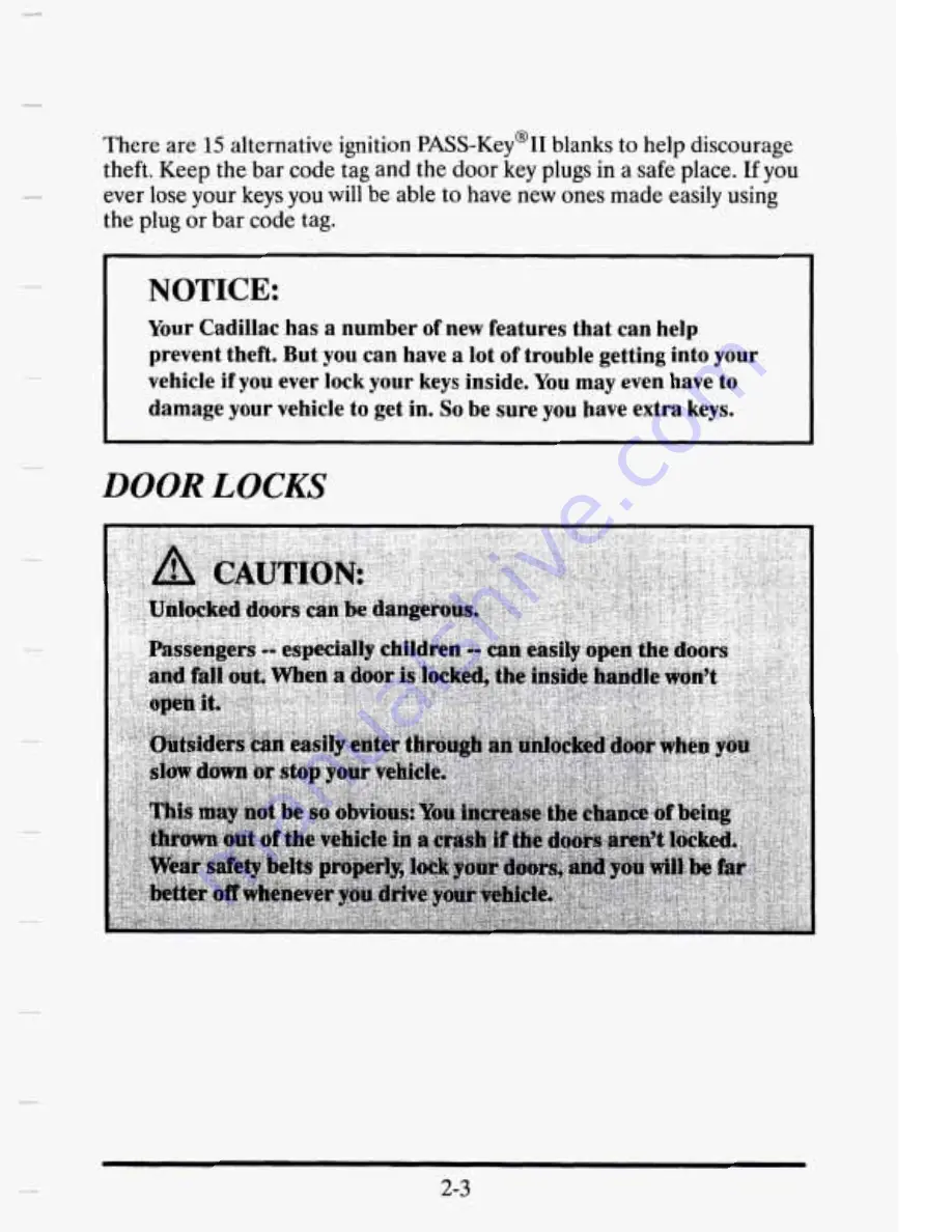 Cadillac 1995 Eldorado Owners Literature Download Page 74