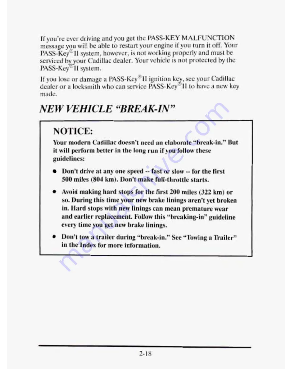 Cadillac 1995 Eldorado Owners Literature Download Page 89