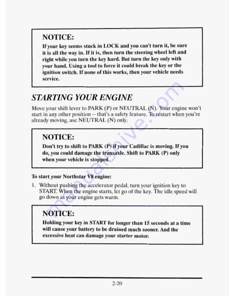 Cadillac 1995 Eldorado Owners Literature Download Page 91