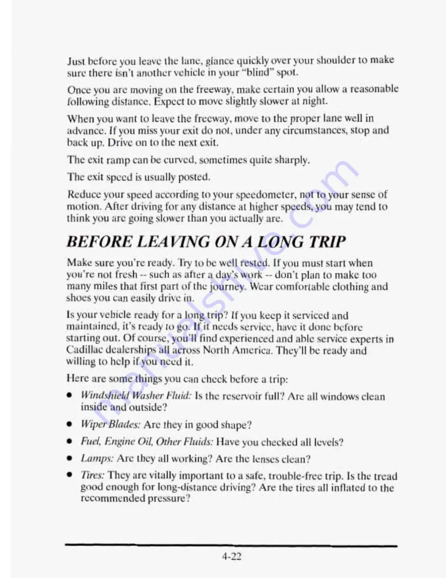 Cadillac 1995 Eldorado Owners Literature Download Page 209