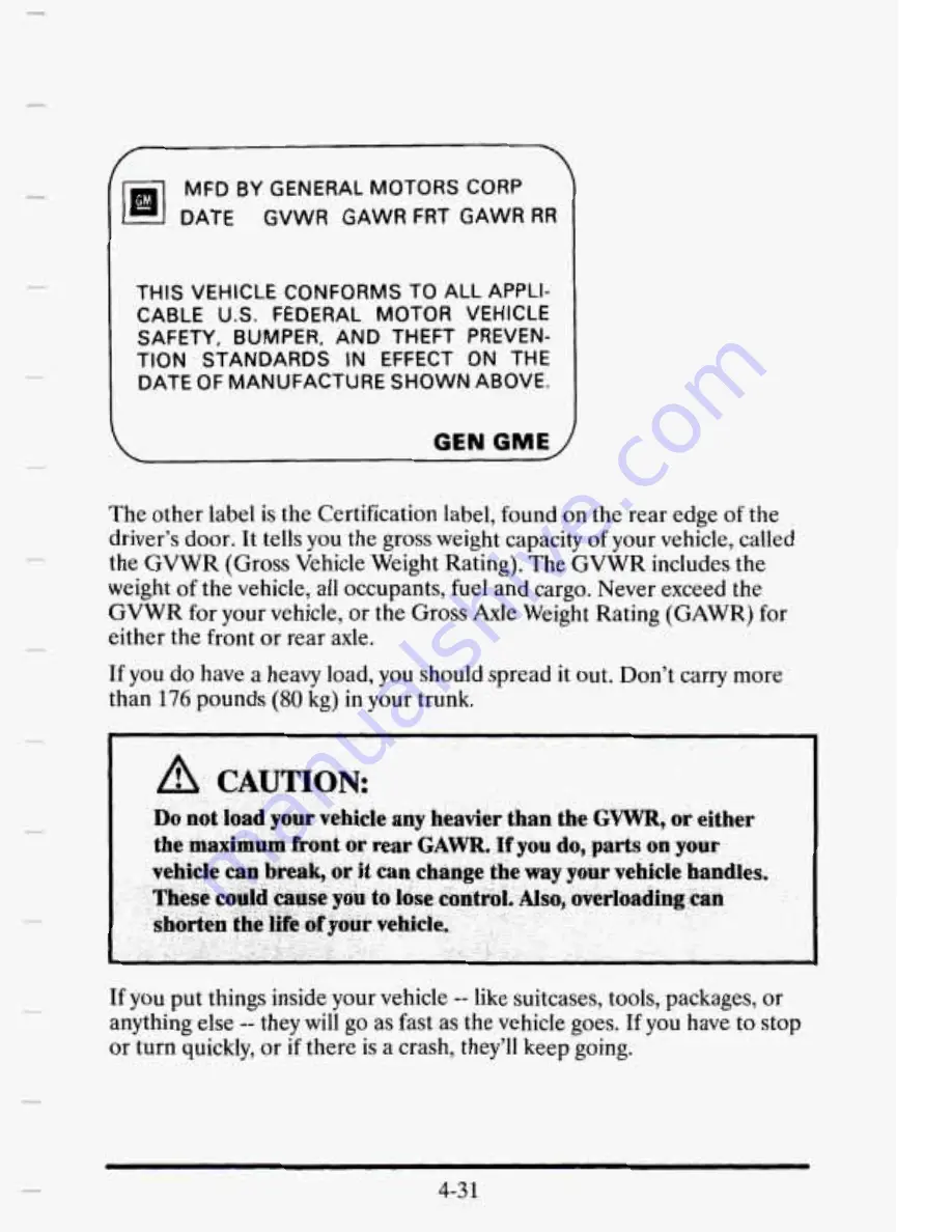 Cadillac 1995 Eldorado Owners Literature Download Page 218