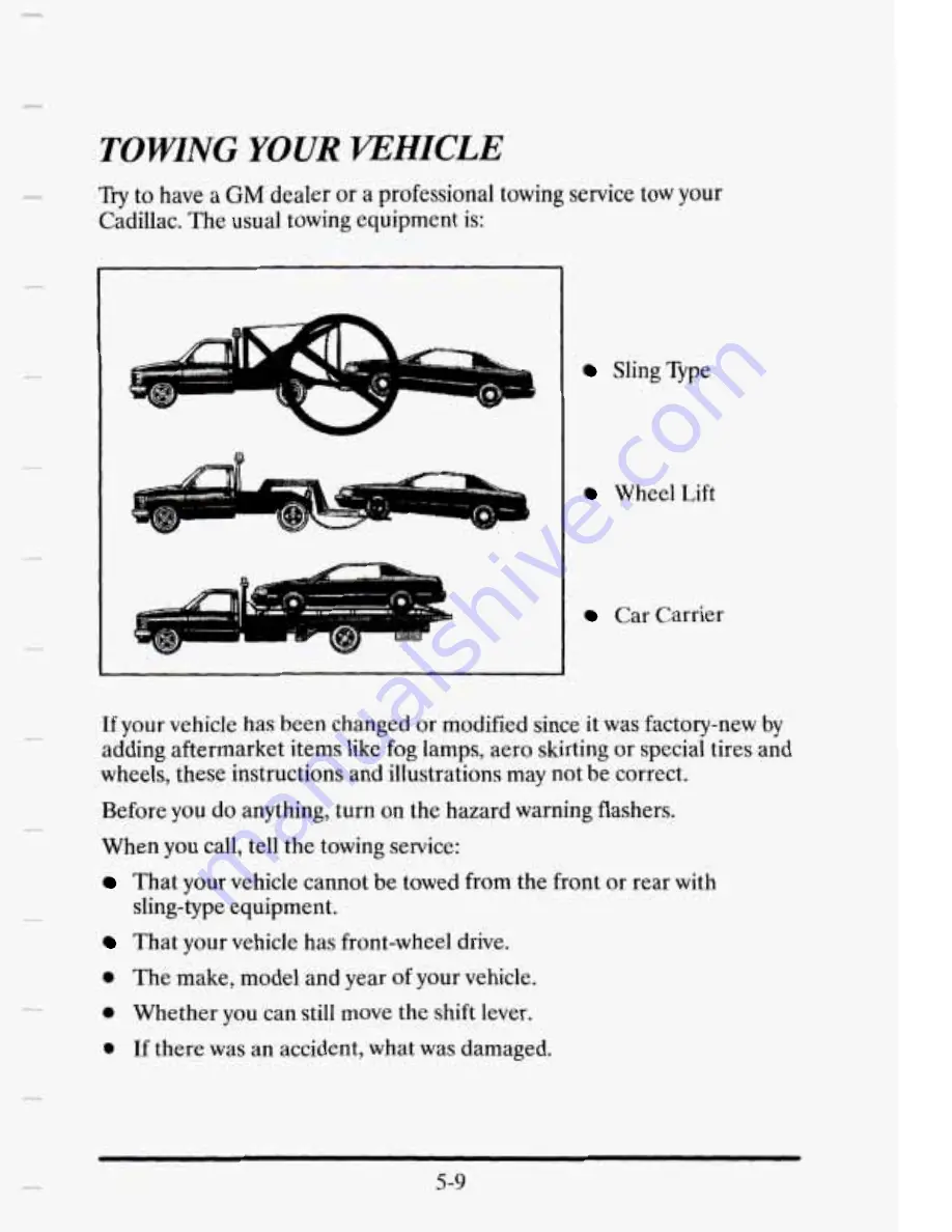 Cadillac 1995 Eldorado Owners Literature Download Page 236