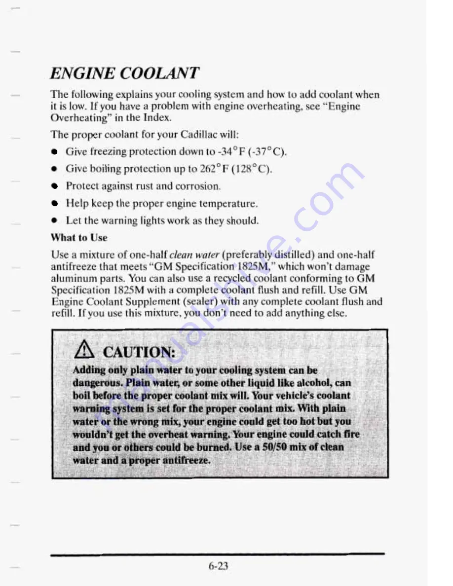 Cadillac 1995 Eldorado Owners Literature Download Page 282