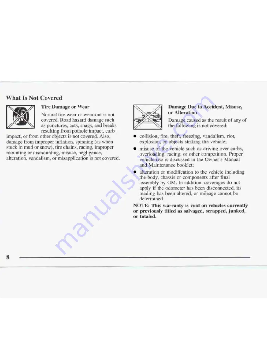 Cadillac 1997 Catera Owner Assistance Information Download Page 9