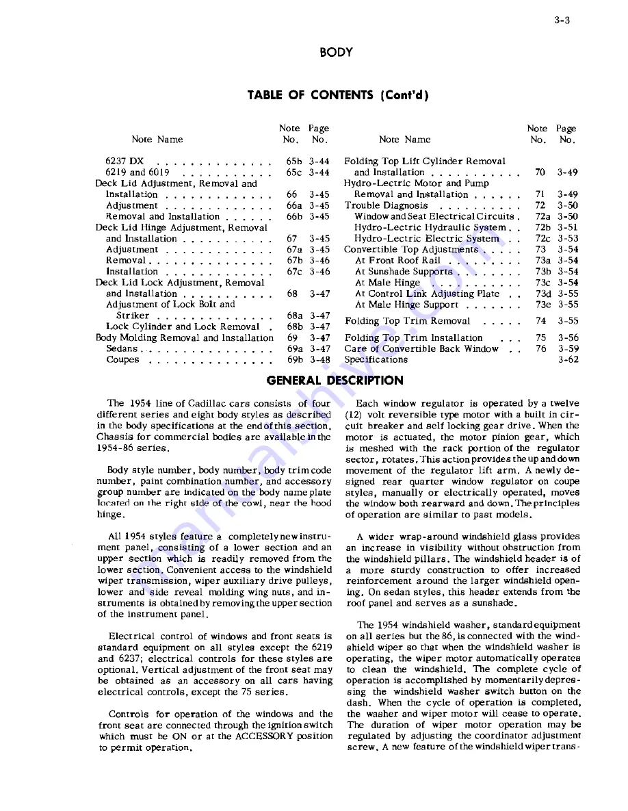 Cadillac 54-6219 1954 Shop Manual Download Page 21