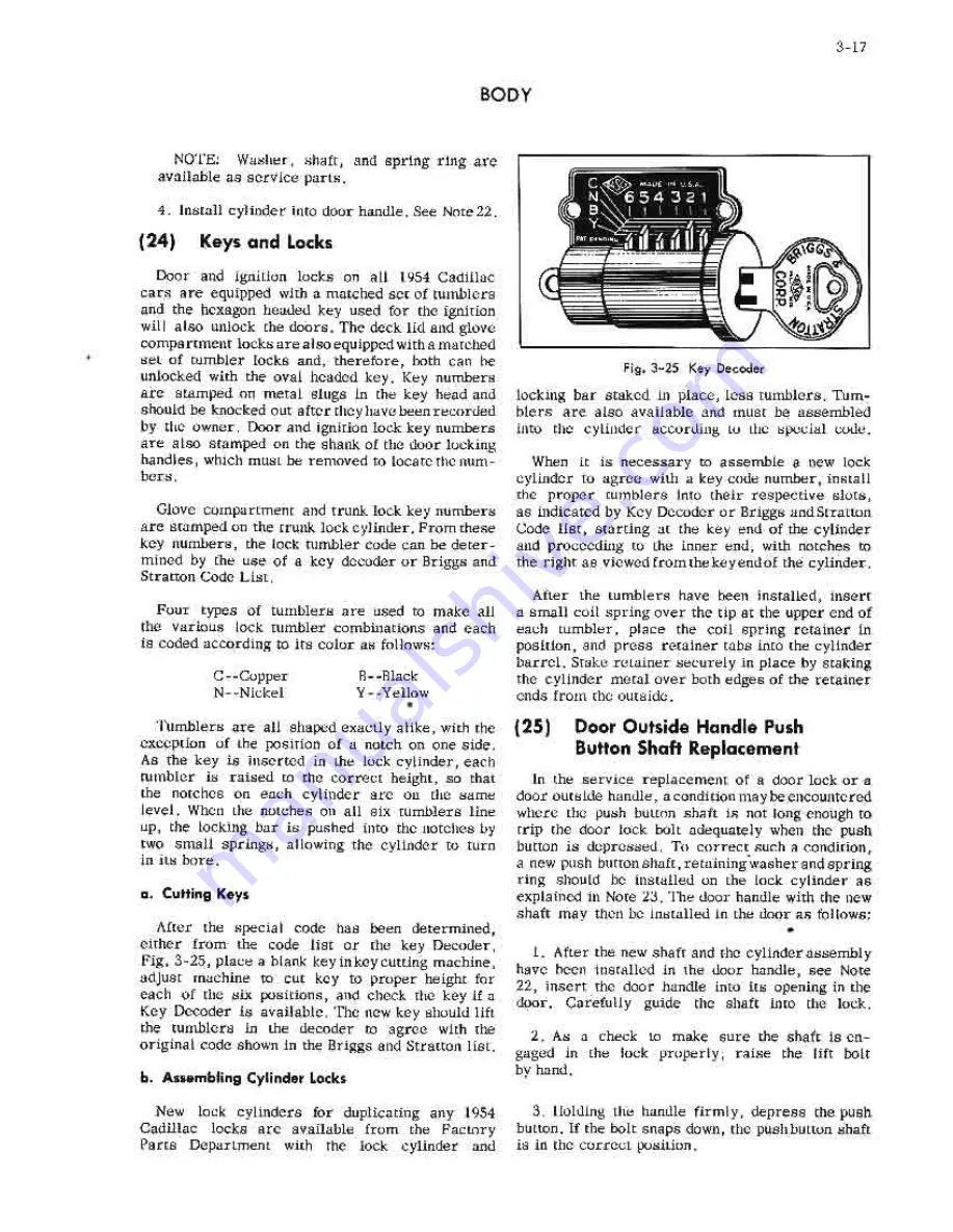 Cadillac 54-6219 1954 Shop Manual Download Page 35