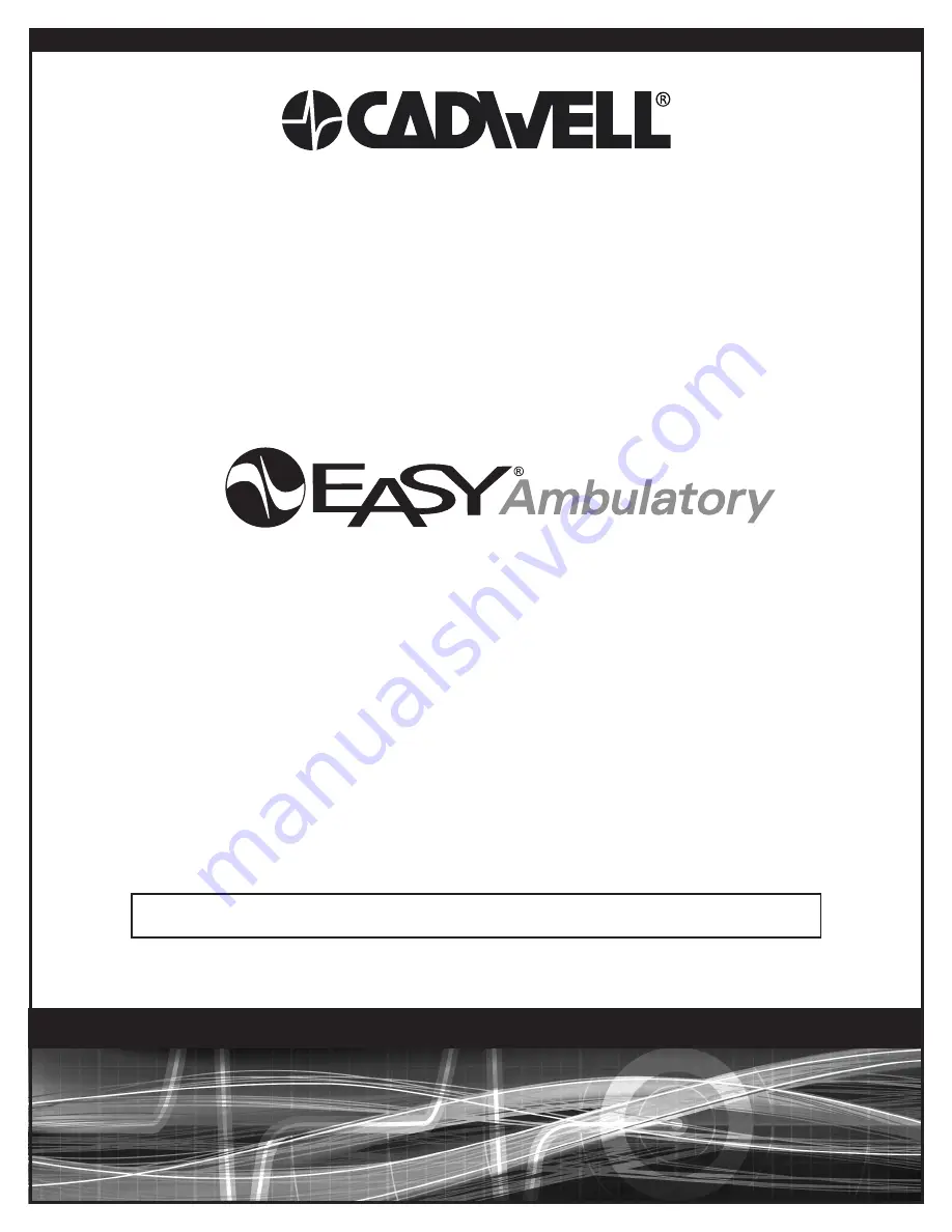 CADWELL Easy Ambulatory Setup Manual Download Page 1