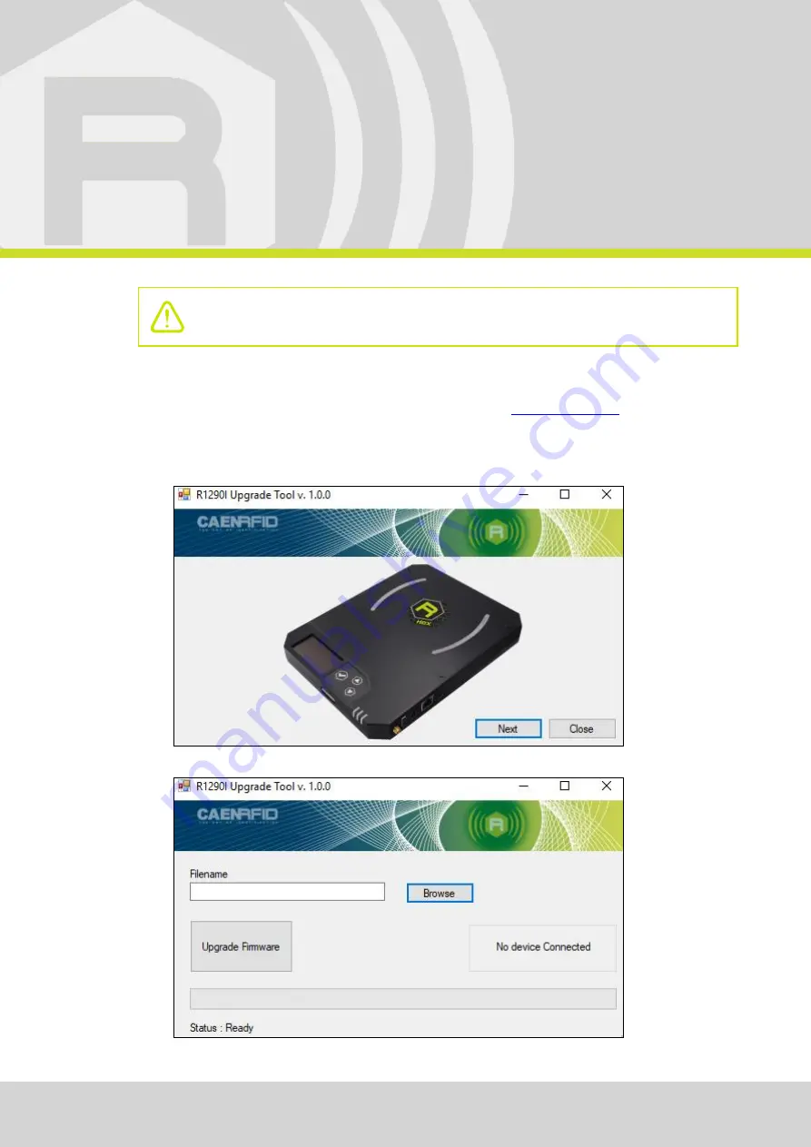 Caen RFID Hex R1290I Technical Information Manual Download Page 49