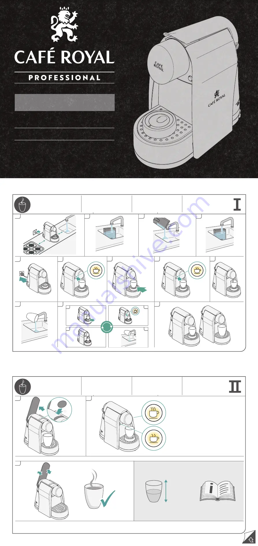 CAFÉ ROYAL PROFESSIONAL CRpro-100 Quick Start Manual Download Page 1