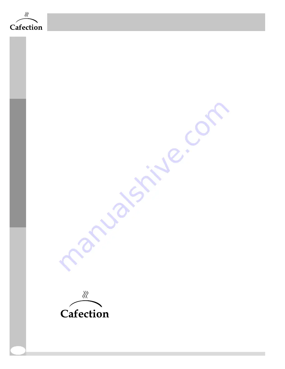 Cafection Encore 29 Service & Installation Manual Download Page 6