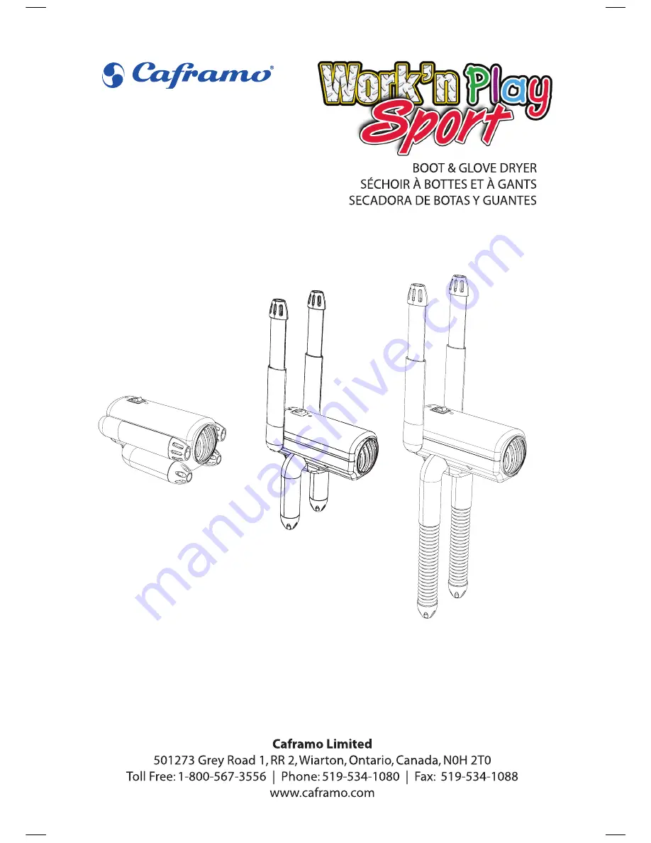 Caframo 7802CA-GBX Product Manual Download Page 1