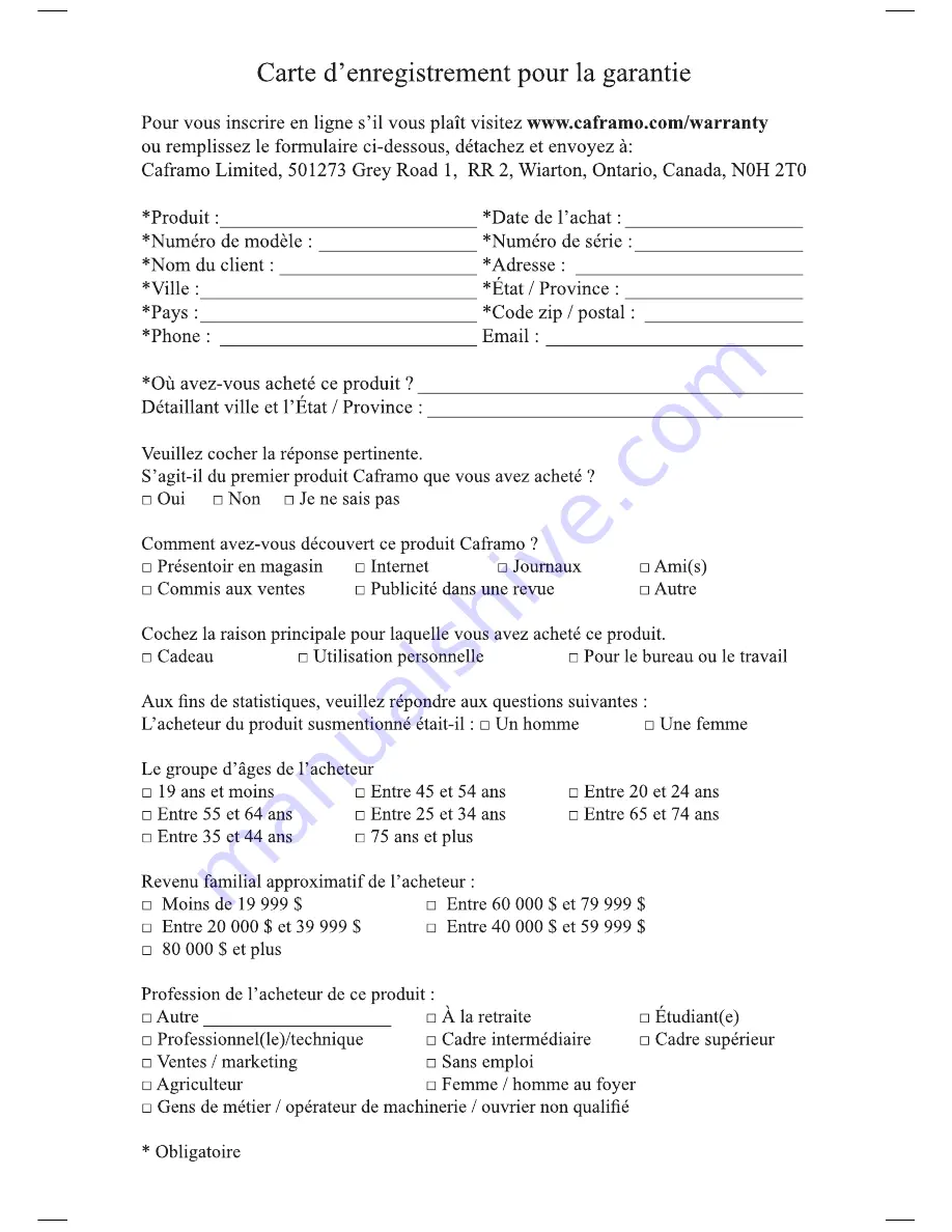 Caframo 7802CA-GBX Product Manual Download Page 11