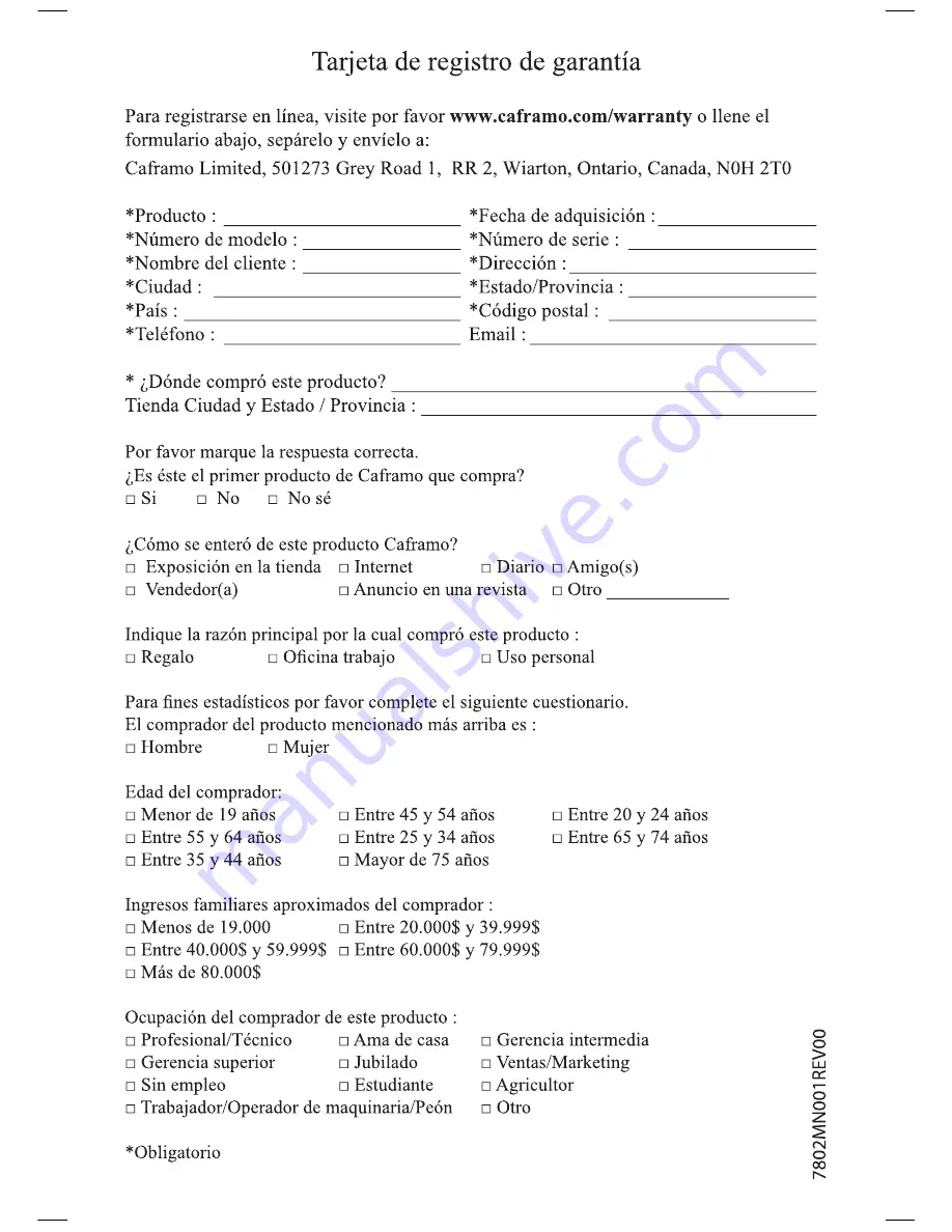 Caframo 7802CA-GBX Product Manual Download Page 12