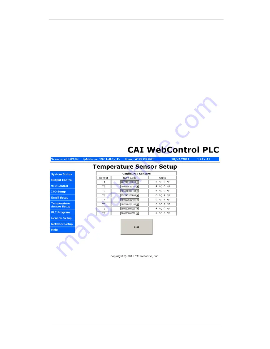 CAI Networks WebControl PLC User Manual Download Page 21