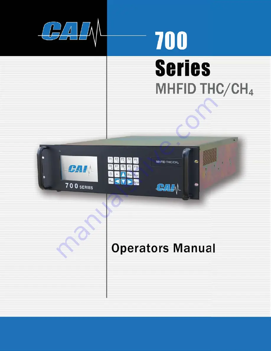 CAI 700M Operator'S Manual Download Page 1